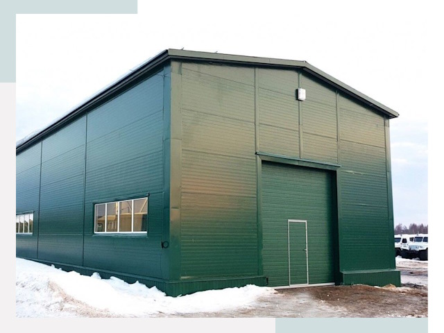 Двускатные ангары в Пушкино