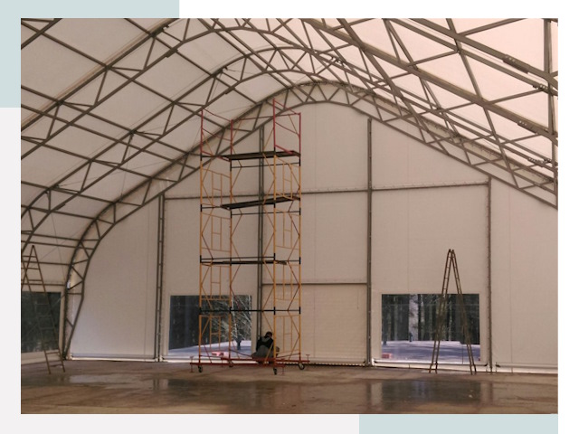 Шатровые ангары в Пушкино