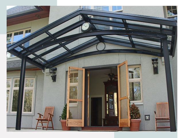 Козырьки металлические в Пушкино